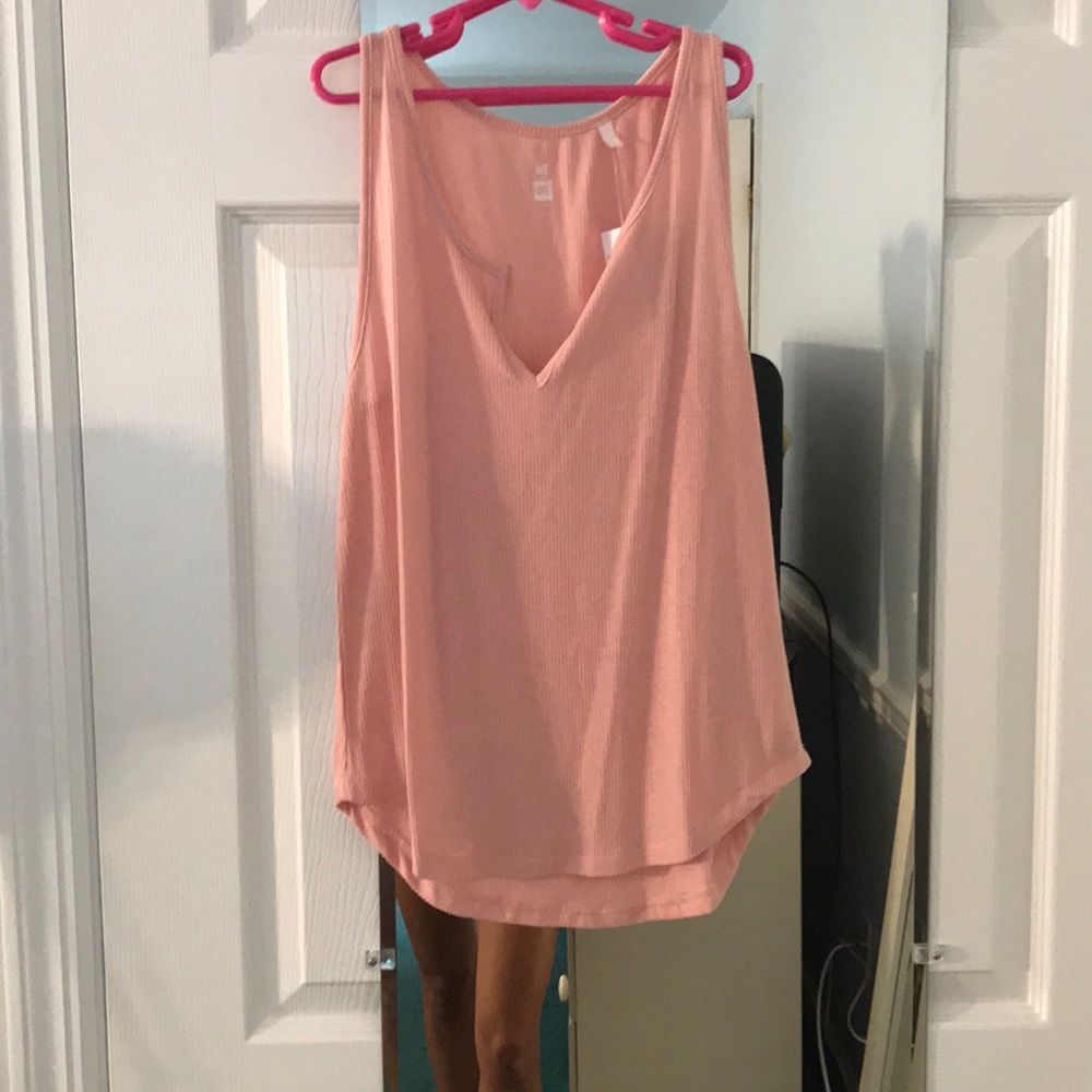 PacSun METOWE Pink ribbed tanktop
